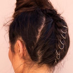 Gold and silver hair rings for braids